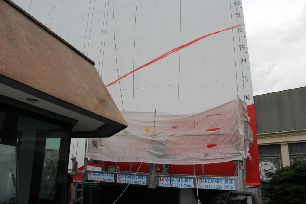 Andaimes Urbe São Paulo Painel Kobra Niemeyer